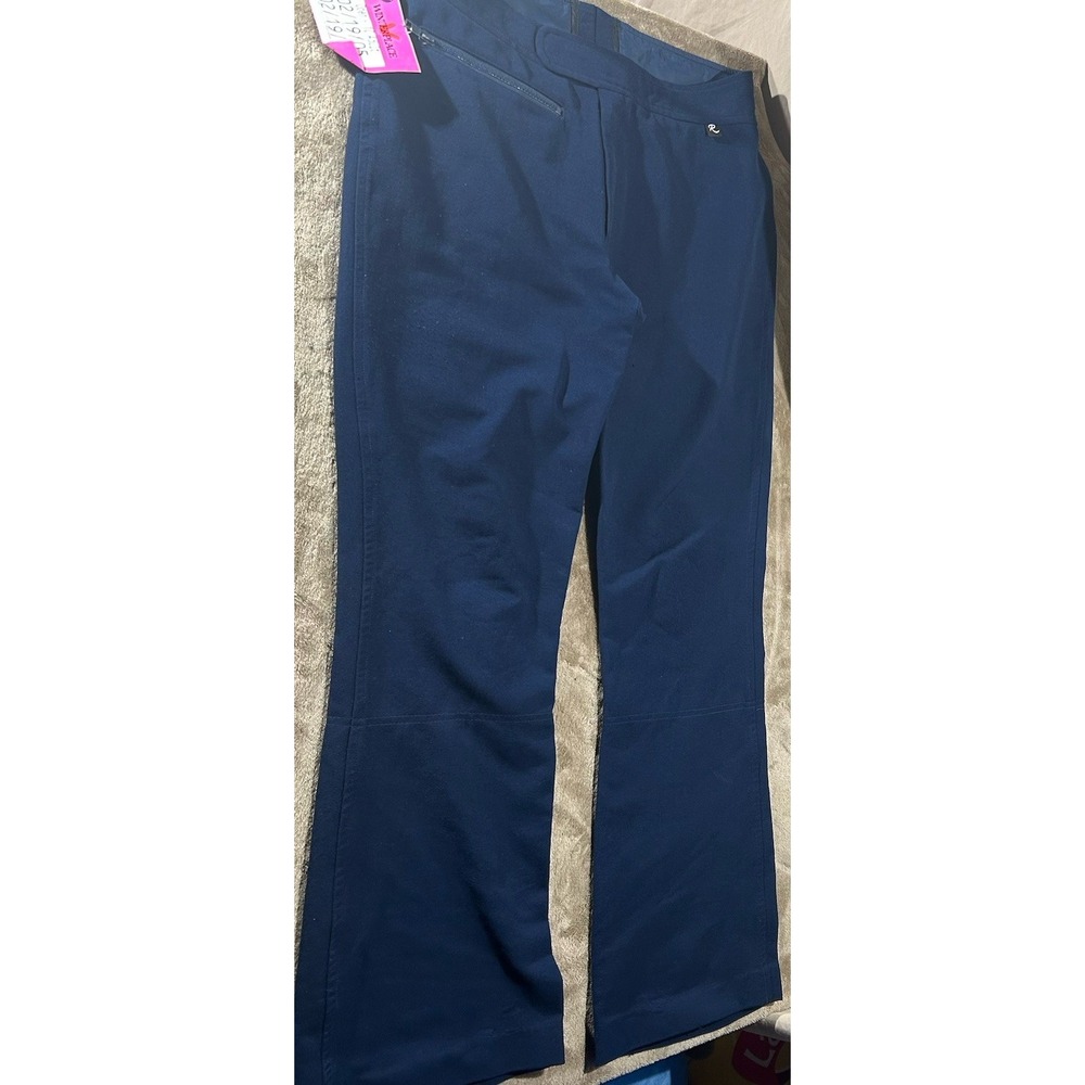 Vintage Roffe Ski Pants Blue Stretch Wool Blend Mens Size 34 Long Made in USA
